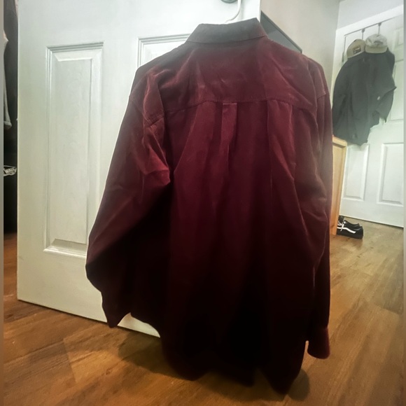Vintage Burgundy Corduroy Button-Up - Picture 2 of 2